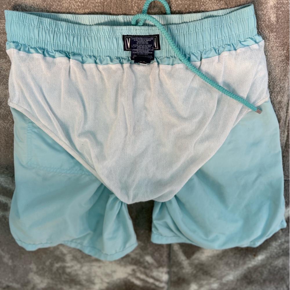 Vilebrequin Men’s Aqua Blue Swim Trunks Size LG - Picture 8 of 8